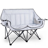PUKAMI Oversized Double Camping Chair, Folding Loveseat Camping Chair for Adults, 2 Person Camping Couch Heavy Duty Camping Chai