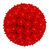 Novelty Lights 10in 150 Light Starlight Sphere, Red, Extra Large Ornament Ball Light, 5ft Hanging Cord with S Hook, 12ft Power C