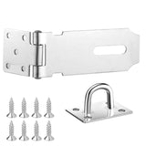 Door Latch Hasp Lock Hasp Door Latches Gate Latches Stainless Steel Lock Latch Heavy Duty Padlock Hasp with Screws for Mailbox D