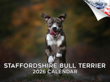 2025 2026 Pitbull Calendar - Staffordshire Bull Terrier Dog Breed Monthly Wall Calendar - 12 x 18 Open - Thick No-Bleed Paper - 