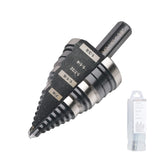 Jerax tools 1/4 to 1-3/8 Inch Step Drill Bit Straight Grooved Double Fluted, M2 High Speed Steel Drill bits for Hole Drilling in