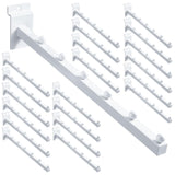 Tatuo 20 Pack 15.75 Inch 6 Ball Waterfall Slatwall Hooks Accessories Hanging Board Metal Heavy Duty Slatwall Slat Wall Hooks Peg