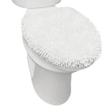 TOWN & COUNTRY BASICS Spa Step Noodle Solid Bathroom Toilet Lid Cover, Plush, Soft, and Absorbent, Machine Washable, Blush, 18.5x19.6