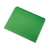 SKILCRAFT 7530-01-364-9505 Straight Cut File Folder, Letter Size, Green (Box of 100)