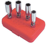 SUNEX TOOLS 8844 3/8Inch Drive 13/16Inch Universal Spark Plug Socket, Fully Polished, CRV 9/16Inch 13/16Inch, 4Piece
