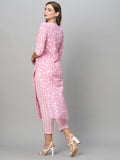 Gosriki Women'S Cotton Blend Straight Printed Kurta With Pant Set (Jayani-Pink-Nw-Gs_L_Pink_Large),Pink,,B0CFFHCC4H
