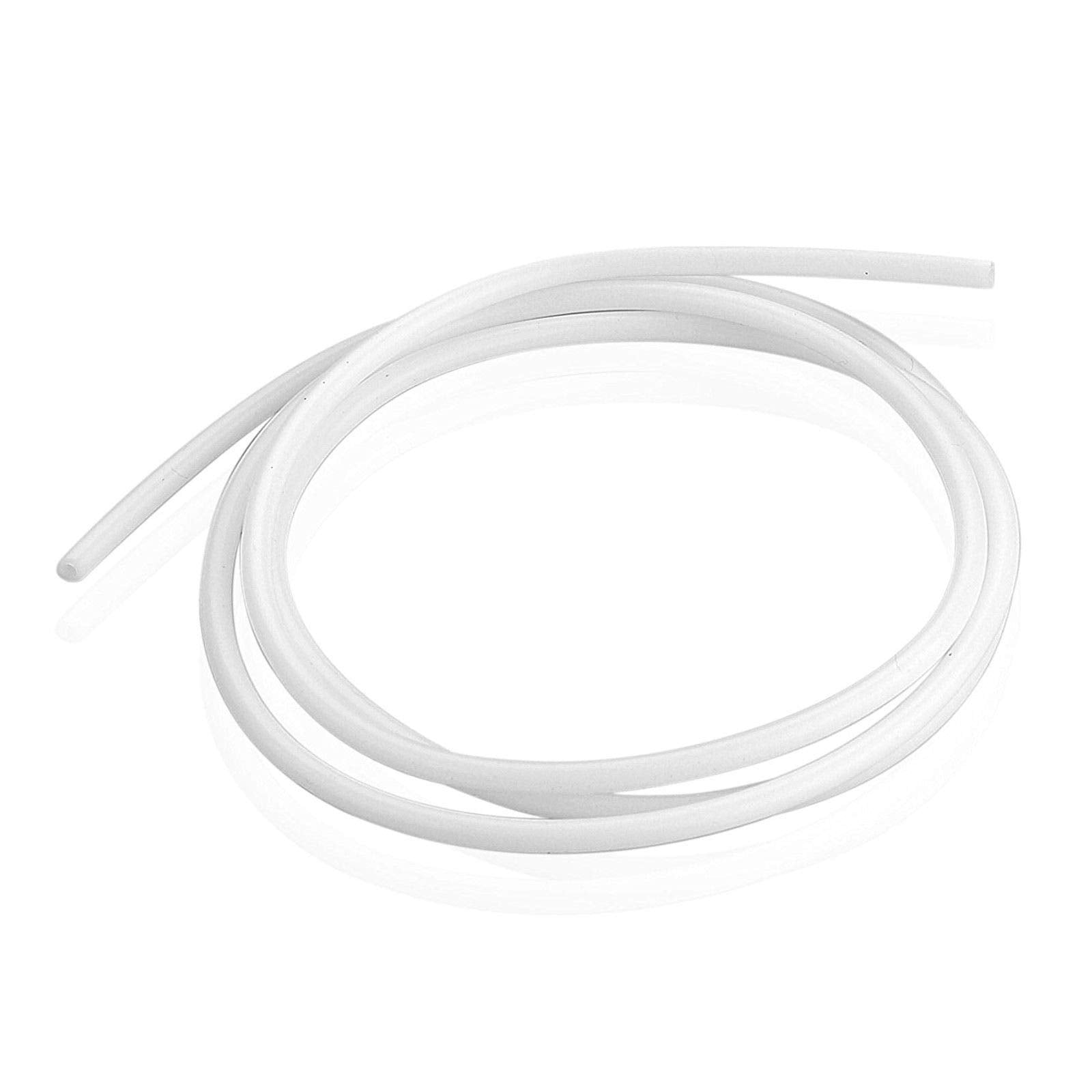 AMX3d PTFE Teflon Bowden Tube for 1.75 Filament (2.0mm ID/4.0mm OD) 1.5 Meters - White Connector Tubing for 3D Printer
