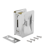 Richelieu Hardware 1701BCPSBC Onward Pocket Door Pull, Privacy Lock, 3 1/4in (82 mm) Rectangular, Brushed Chrome