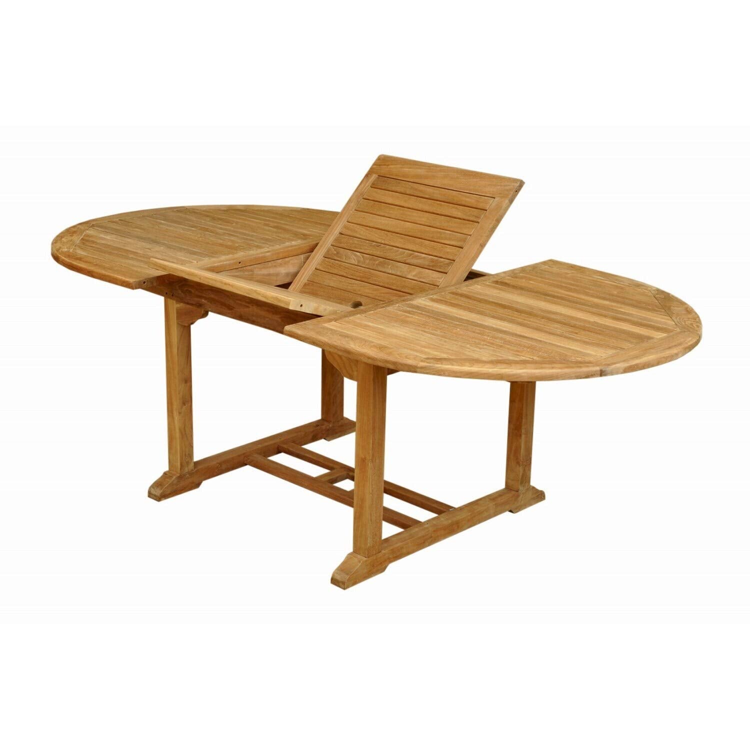Anderson Teak Patio Lawn Garden Furniture Bahama 87' Oval Extension Table Extra Thick Wood