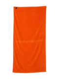 Q-Tees Velour Beach Towel - Orange, One Size