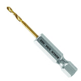 BOSCH TI2132IM 1Piece 5/64 In. x 2 In. Titanium Nitride Coated Metal Drill Bit Impact Tough with ImpactRated Hex Shank Ideal f
