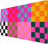 Nasdalgias Checkered Desk Mat Pink Desk Matt for Desktop Desk Pad XXL Large Mouse Pad Deskmat Big Mousepad Keyboard Pad Mouse fo