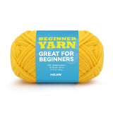 60g Yellow Yarn for Crocheting and Knitting;66m (72yds) Cotton Yarn for Beginners with Easy-to-See Stitches;Worsted-Weight Mediu