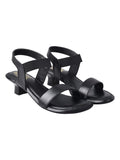 Shoetopia Casual Kitten Heeled Black Sandals For Women & Girls / Uk6,Black,6,B0BST9SB49