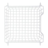 Dii Metal Wire Mesh Stackable Utility Storage Bin, Large, 11X11X11, White