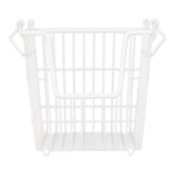 Dii Metal Wire Mesh Stackable Utility Storage Bin, Large, 11X11X11, White