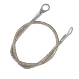 Floyutin 10 Pcs 1/8(3mm) Wire 20 Vinyl Coated Stainless Steel Cable with Eyelets Short Wire Rope Lanyard Lock Security Chain Lin