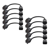 CableCreation [10-Pack] 1 Foot 18AWG Standard Computer Power Adapter Cord NEMA 5-15R Receptacle to IEC320 C14, 0.3M/Black