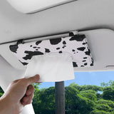Cow Print Car Accessories for Women, Premium Tissues Box, Tissue Holder for Truck, Universal Napkin Dispenser for SUV, Car Tissu