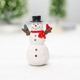 FG Square Snowman & Bird Accessories Figurines | Christmas Village House Collection for Christmas Decorations and Gift