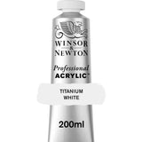Winsor & Newton Professional Acrylic Paint, 200ml (6.75oz) Tube, Titanium White