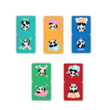 woopme 5 PCs Playing Panda Magnetic Bookmark for Students Kids Book Lovers Readers Gift Magnetic Page Clips Folding