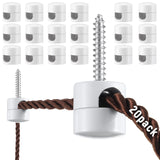 Blulu 20 Pack Aluminum Swag Hooks for Ceiling Hanging Lights Pendant Light Hanger Hanging Lamp Chandelier Hook for Electric Wire