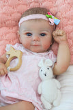 SCOM Reborn Baby Doll Girl - 18 Inch Lifelike Newborn with Realistic Details, Real Life Baby with Soft Weighted Body, Gift-Ready