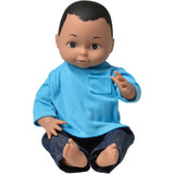 Cre8tive Minds Multi-Ethnic School Toddler Baby Doll with Moveable Limbs, Native American Boy, Denim Pants and Blue Shirt, Imagi