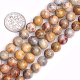 Genuine Crazy Lace Agate Beads for Jewelry Making Gemstone Semi Precious Stone Round 10mm Strand 15(36-38pcs)
