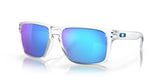 Oakley Mens OO9417 Holbrook XL Square Sunglasses, Polished Clear/Prizm Sapphire Iridium Polarized, 59 mm