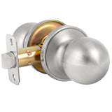 HOSOM Passage Door Knob for Hallway or Closet Door Knobs, Satin Nickel Interior Door Knobs, Keyless Doorknobs Non-Locking Round 