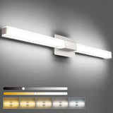 ZUZITO Bathroom Vanity Light Brushed Nickel, Modern LED Bathroom Lighting Fixtures Over Mirror, 5CCT Dimmable 40 Inch Vanity Lig