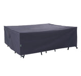 F&J Outdoors Patio Furniture Covers Waterproof UV Resistant Rip-Stop Fabric Outdoor Furniture Cover, Grey, 84 Wx84 Dx27.5 H