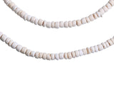 330Pcs/3 Strands Beige Coconut Shell Oblate Beads 5mm Eco Friendly Coconut Rondelle Disk Beads for Bead Crafts Making (1mm Hole)