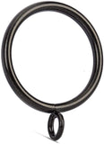JushengXMX 72 Pcs Dark Coffee 1.5Inch Inner Diameter Metal Curtain Rings with Eyelets,Fits Up to 1 1/4Inch Rod