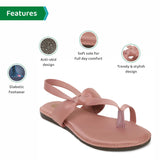 Ortho Joy Fancy Doctor Sandals|| Stylish Casual Slippers For Women,Peach,7,B0B6FNTVFV