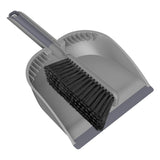SetSail Small Dustpan and Brush Set with Comb Teeth Clean Pet Hair, Gray