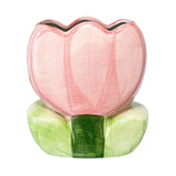 ZHU YU CHUN 1 PC Ceramic Tulip Make up Brush Holder Flower Toothbrush Holder Cosmetic Storage Box Pen and Pencil Holder Desktop 