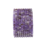 BEADIA Natural Amethyst Short Cylinder Beads 2x3mm 155pcs Tube Loose Semi Gemstone Beads for Jewelry Making Design