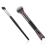 2pcs Nose Contour Brushes, 6.3 Inch 2-in-1 U-Shaped Fluffy and Angled Brush Set Dual Head Practical Makeup Tools for Sculpting, 