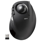 ELECOM DEFT Trackball Mouse, 2.4GHz Wireless, Finger Control, 8-Button Function with Smooth Tracking, Ergonomic Design, Optical 