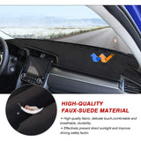 Cartist Custom Fit for Suede Dash Mat Honda Civic Coupe Sedan/Hatchback 2016-2020 2021 Accessories Dash Cover Nonslip Dashboard
