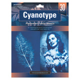 Jacquard Cyanotype Fabric Sheets, Pre-Sensitized Cotton Sateen for Easy Sun Printing, Professional-Quality Fabric Sheets, Just E