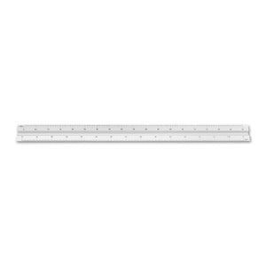 Alumicolor Aluminum Architect Metric Solid Drafting Scale, 30CM, Silver