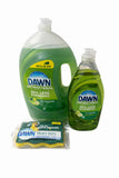 Dawn Dish Soap 70fl oz, Apple Blossom Scent, Refill Size 18fl oz with Heavy Duty Sponge