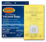 EnviroCare Replacement Vacuum Bags made to fit Kenmore Canister Type C or Q 50555, 50558, 50557 and Panasonic Type C5 Vacuums, 