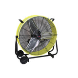 K Tool International 77740 24Direct Drive Drum Fan with Wheels, High-velocity, 2-Speed, Cut-off Protection, 7850 Max CFM, cU