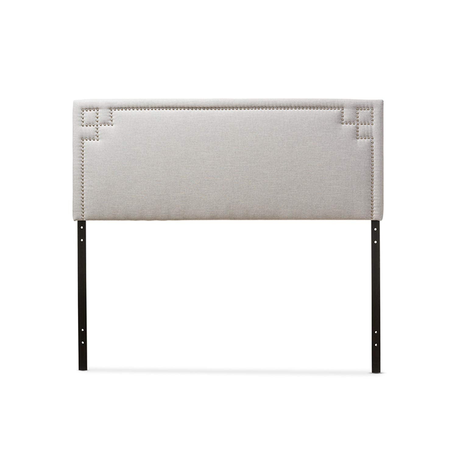 Baxton Studio Geneva Upholstered Full Headboard In Grayish Beige