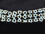 The Design Cart Pastel Blue & White Triangular Acrylic Chains Package Of 1 Metre, For Bag Chain Straps Replacement Acrylic Handb
